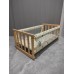 LINKSAW Elegant Wooden Crib - Safe & Sturdy Baby Bed for Sweet Dreams