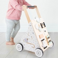 LINKSAW Classic Wooden Baby Walker - Eco-Friendly and Safe Mobility Aid for Toddlers